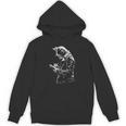 Cat Holds Book Writing Animal Print Motif Drawing Art Cat Unisex Hoodie