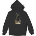 Cat Sitting On Books Unisex Hoodie