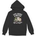 Cats Books And Matcha Life Is Perfect Green Tea Matcha Unisex Hoodie
