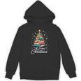 Christmas Book Tree Shirt Book Lover Librarian All Booked For Christmas Women's Christmas Book Lover Librarian Unisex Hoodie