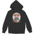 Cute Baby Highland Cow Reading Book Bookworm For Men Women Unisex Hoodie