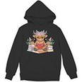Cute Baby Highland Cow Reading Book Lover Toddler Unisex Hoodie Cute Baby Highland Cow Reading Book Lover Toddler Unisex Hoodie