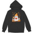 Cute Beanie Ghost Bookworm Cozy Book Reading Halloween Unisex Hoodie