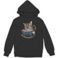 Cute Cat Reading Books With Tea Unisex Hoodie