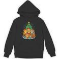 Cute Cats Reading Books Christmas Tree Unisex Hoodie