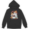 Cute Cozy Ghost Reading With Cat Book Lover Autumn Fall Unisex Hoodie Cute Cozy Ghost Reading With Cat Book Lover Autumn Fall Unisex Hoodie