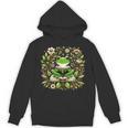Cute Floral Frog Book Reading Unisex Hoodie