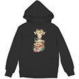 Cute Giraffe With Book Floral Bookworm Librarian Book Lover Unisex Hoodie