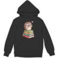 Cute Hedgehog Reading Books Animal Lover Reader Bookworm Unisex Hoodie