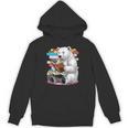 Cute Polar Bear Is Reading a Book Reading Polar Bear Unisex Hoodie