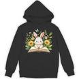 Cute Rabbit And Book Women Girls Reading Book Rabbit Lover Unisex Hoodie