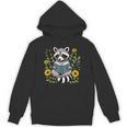Cute Raccoon Reading Book Flowers Unisex Hoodie