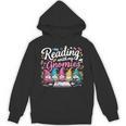 Cute Reading With My Gnomies Gnome Book Bookworm Lover Unisex Hoodie