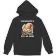 Easily Distracted By Books And Gnomes Book Reading Gnome Unisex Hoodie