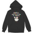 Easily Distracted By Books Silly-Goose Bookish Library Read Unisex Hoodie