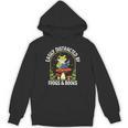Easily Distracted By Frogs And Books Unisex Hoodie Easily Distracted By Frogs And Books Unisex Hoodie