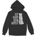 Eat Sleep Read Repeat Reading Book Librarian Men Women Kids Unisex Hoodie