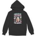 Fueled By Iced Coffee And Books Book Lover Retro Unisex Hoodie Fueled By Iced Coffee And Books Book Lover Retro Unisex Hoodie