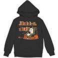 Ghost Library Reading Books Halloween Men Women Kids Unisex Hoodie