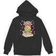 Highland Cow Reading Book Floral Bookworm Unisex Hoodie Highland Cow Reading Book Floral Bookworm Unisex Hoodie