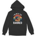 I'm With The Banned Stack Of Books Vintage Sunset Retro Unisex Hoodie I'm With The Banned Stack Of Books Vintage Sunset Retro Unisex Hoodie
