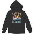 Just a Girl Who Loves Cats And Books Kitties Pet Art Lover Unisex Hoodie