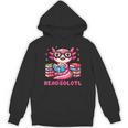 Kawaii Axolotl Readsolotl Book Lover Reading Bookworm Girls Unisex Hoodie
