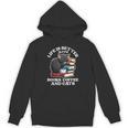 Life Is Better With Books Cats & Coffee Librarian Book Lover Unisex Hoodie