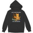 Life Is Better With Cats And Books Cute Cat Lover Unisex Hoodie Life Is Better With Cats And Books Cute Cat Lover Unisex Hoodie