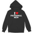 I Love Heart Fictional Men Simple Cute Books Reading Unisex Hoodie