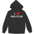 I Love Non Fiction Heart Books Reading Writing Writer Read Unisex Hoodie I Love Non Fiction Heart Books Reading Writing Writer Read Unisex Hoodie