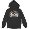 Mardi Gras Book Librarian Author Purple Beads Unisex Hoodie