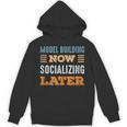 Model Building Now Minimal Socializing Introvert Vintage Unisex Hoodie