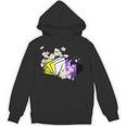 Non-Binary Book Lover Nonbinary Daisy LGBT Reading Pride Unisex Hoodie