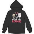 Nothing Beats Reading Rock Paper Scissors Book Lover Library Unisex Hoodie