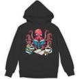 Octopus Reading Book Coffee Lover Bookaholic Bookworm Reader Unisex Hoodie Octopus Reading Book Coffee Lover Bookaholic Bookworm Reader Unisex Hoodie