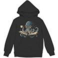 Octopus Reading Book Coffee Book Lover Bookworm Nerd Unisex Hoodie