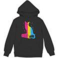 Pansexual Pride Celestial Cat Sitting Book LGBTQ Pan Colors Men Women Unisex Hoodie