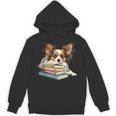 Papillon Books Reading Dog Breed Graphic For Men Women Kids Unisex Hoodie