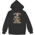 Read Books Be Kind Stay Weird Skeleton Reading Coffee Goth Unisex Hoodie