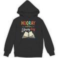 Reading Books Bibliophile Hooray It's Library Day Unisex Hoodie