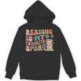 Reading Is My Favorite Sport Retro Groovy Book Lovers Unisex Hoodie