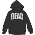 Retro Read Floral Reading Bookworm Librarian Book Lover Unisex Hoodie