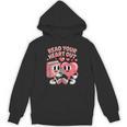 Retro Read Your Heart Out Valentine's Day Teacher Book Lover Unisex Hoodie