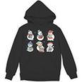 Snowman Reading Book Santa Christmas Bookish Teacher Unisex Hoodie