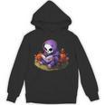 Spooky Grim Reaper Reading A Book Cute Creepy Halloween Unisex Hoodie Spooky Grim Reaper Reading A Book Cute Creepy Halloween Unisex Hoodie