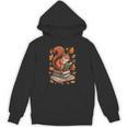 Squirrel Reading Book Lovers Fall Leaves Library Books Unisex Hoodie Squirrel Reading Book Lovers Fall Leaves Library Books Unisex Hoodie