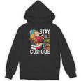 Stay Curious Monkey Reading Book Lover Bookworm Unisex Hoodie