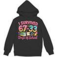 Survived 67 Days Of School Ice Cream Drip Apple Pencil Book Unisex Hoodie