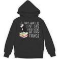 That's What I Do I Pet Cat I Read Books Tuxedo Cat Bookworm Unisex Hoodie